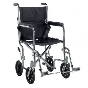 Deluxe Go-Kart Steel Transport Chair (Chrome)